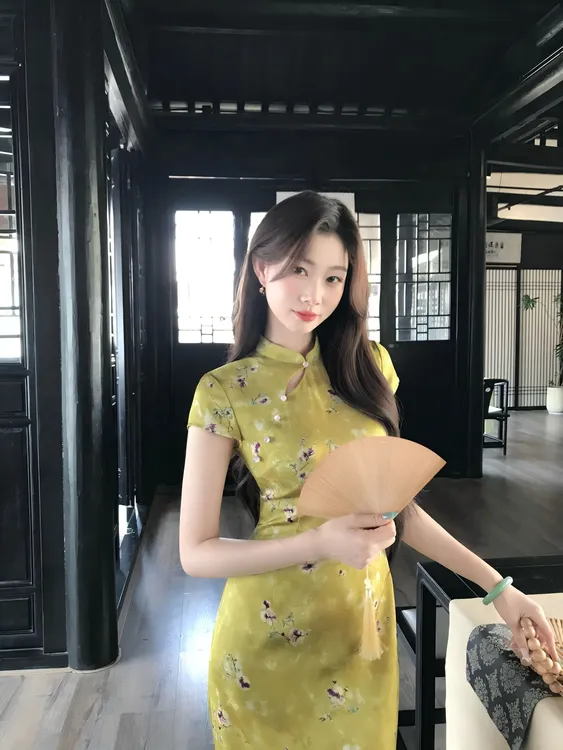 EIA一尧新中式国风【锦瑟】复古贵气旗袍连衣裙显瘦气质矜贵长裙女