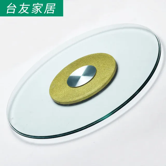 钢化玻璃转盘家用餐桌旋转台面玻璃圆转盘底座酒店大圆桌面旋转盘
