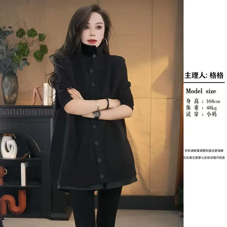 【格小姐】2538-2秋款欧版气质时尚潮流套头高领显瘦百搭毛针织马甲