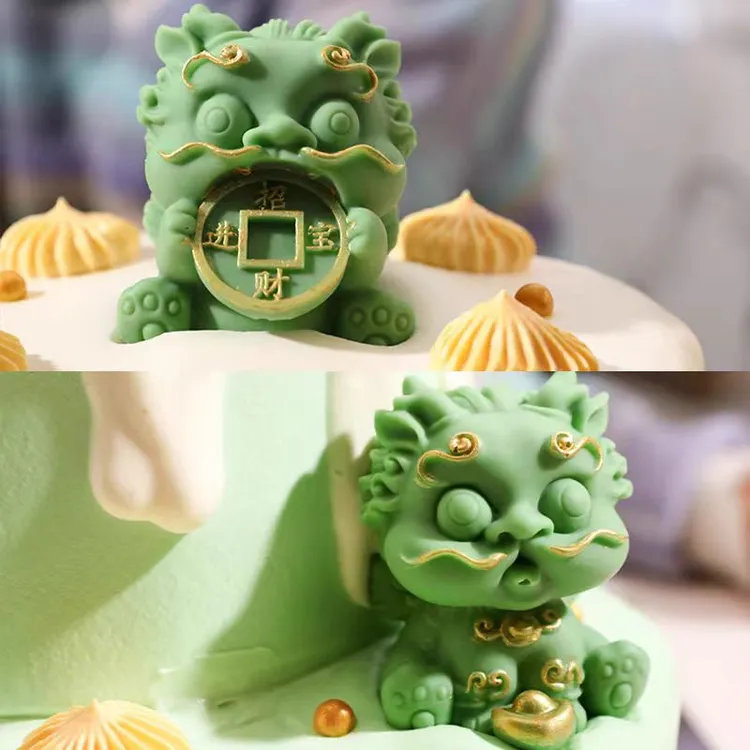 小龙慕斯硅胶模具甜品烘焙手工皂卡通蛋糕点心餐厅食品级烘焙磨具