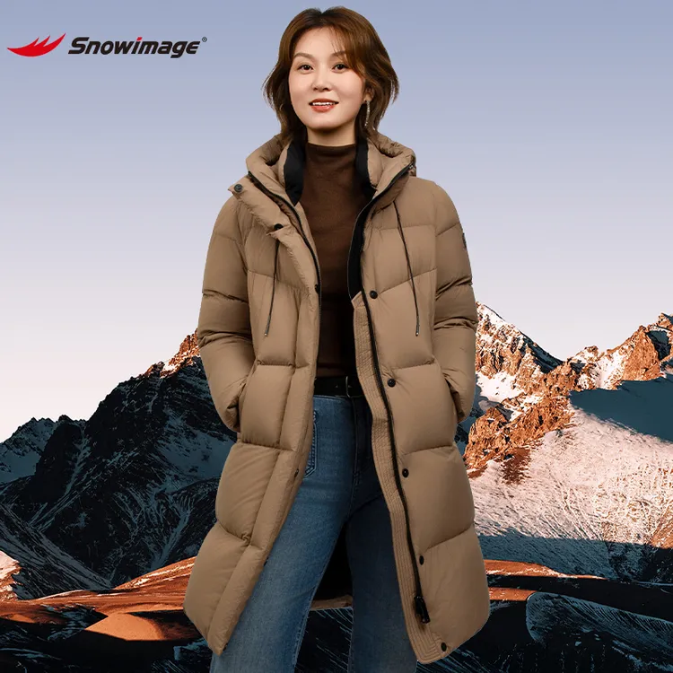 SNOW IMAGE六格【Max】高端外贸休闲中长款加厚户外时尚大牌羽绒服