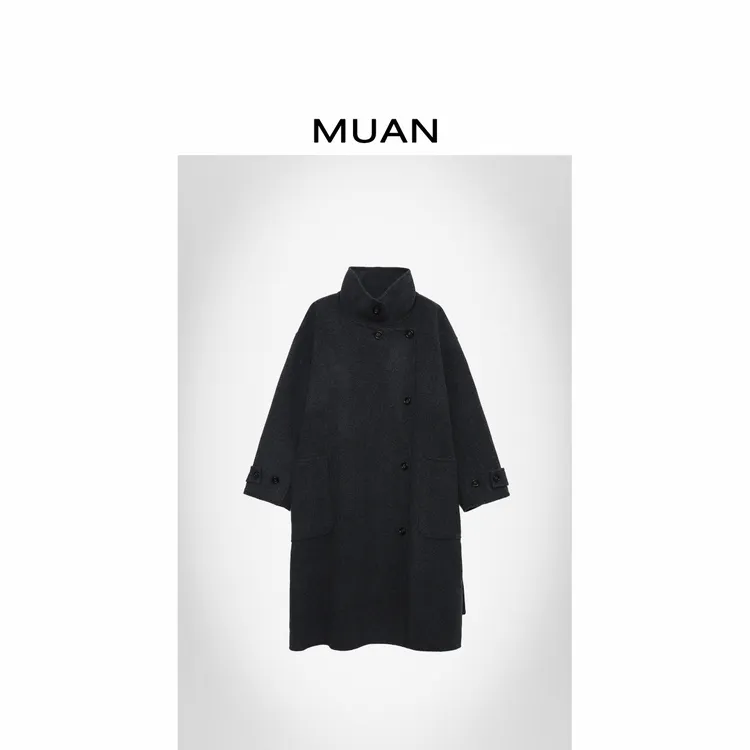 木岸MUAN：《泰晤士大衣》定制680克老钱大衣外套上衣女D-LF-3636