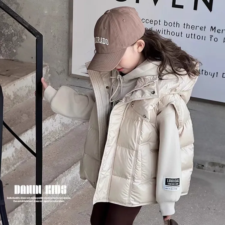 女童2025新款棉马甲冬装新款洋气女孩坎肩外套儿童棉服背心外穿服