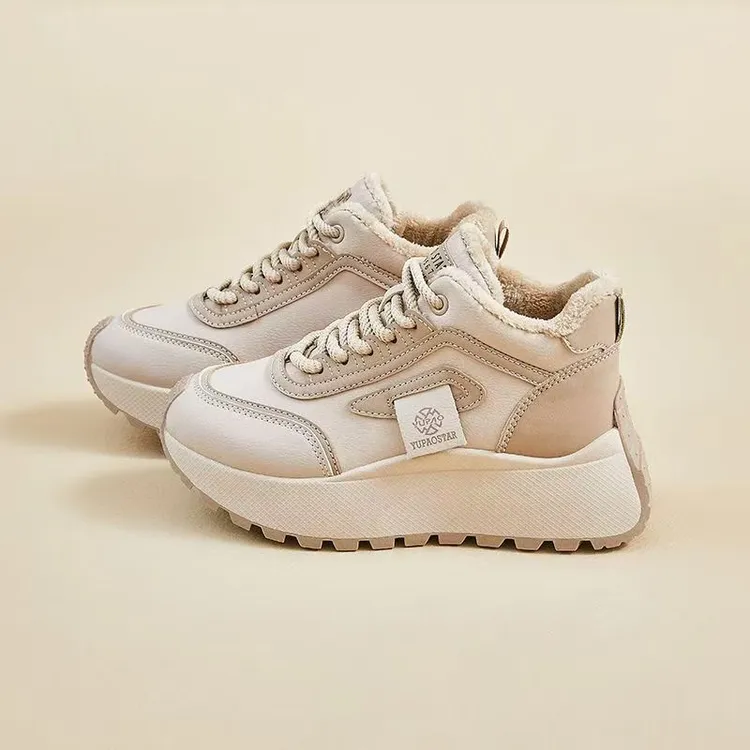 【小蛮腰】加绒老爹鞋女2025冬季新款休闲运动跑步舒适保暖棉鞋