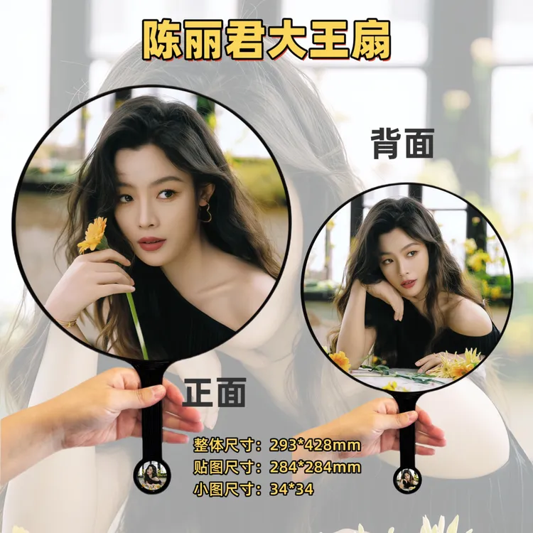 陈丽君大王扇圆形手持大王扇应援扇高颜值扇子创意礼品