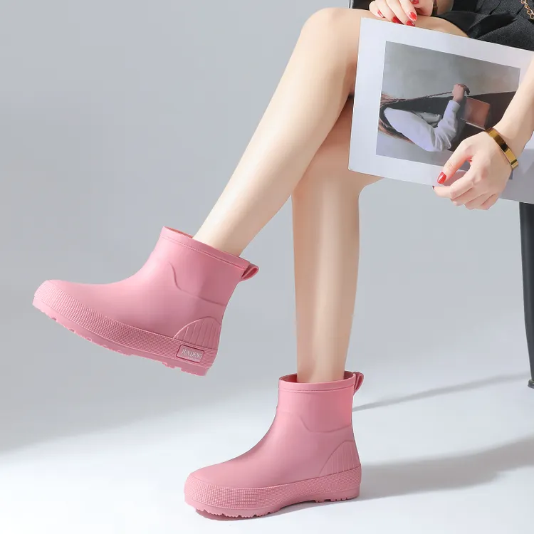 低帮少女风雨鞋韩版防滑短雨靴雨靴短筒中筒夏季厚底