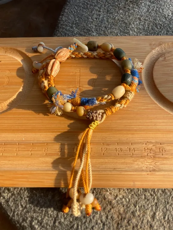 非金属木质手链 树籽藏式编绳复古百搭
