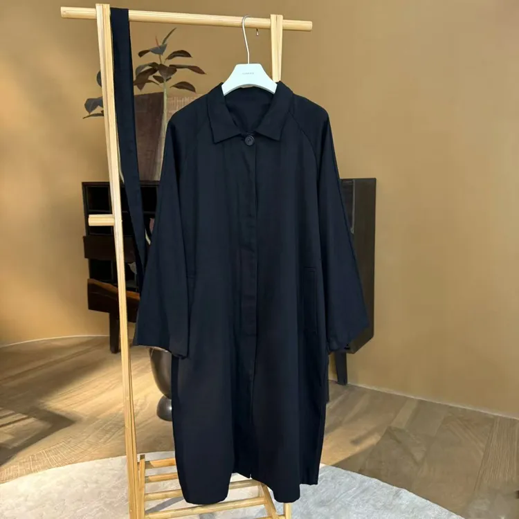 吉米原创-秋季系带显瘦风衣外套886603衣长115胸围120