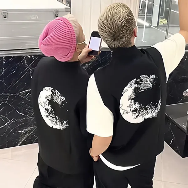 夏季理发店工作服套装美发廊烫染发型师助理酒吧定制马甲定制logo