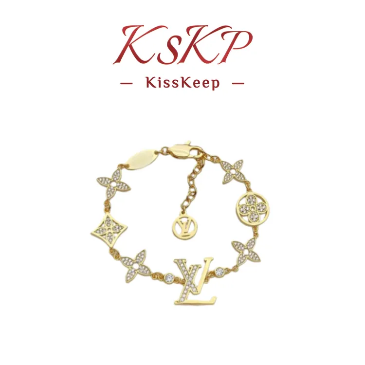 KSKP 百搭时尚满镶经典款老花手链