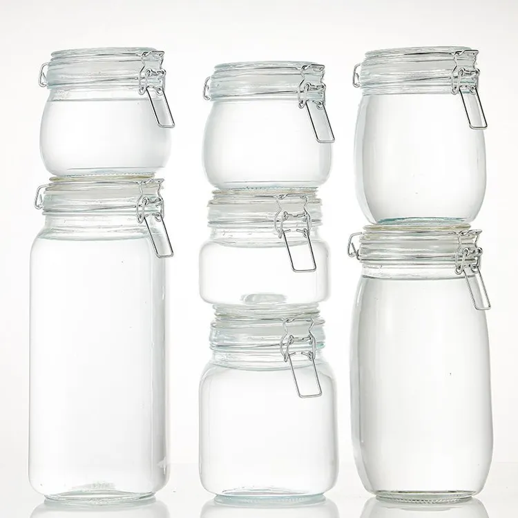 玻璃瓶密封罐密封罐子带盖食品家用透明腌制柠檬百香果蜂蜜储物罐