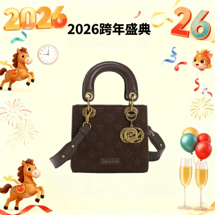 【工厂直销】当季新款迷你戴妃包单肩包2834压纹棕