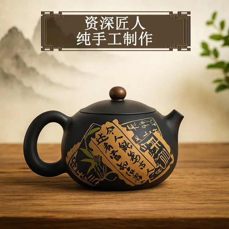 云南建水紫陶茶壶泡功夫茶具套全手工大口西施石瓢家用非坭兴紫砂
