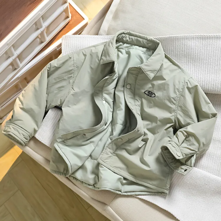 儿童棉衣男女童秋冬棉衬衫宝宝衬衣中大童时尚洋气休闲百搭上衣潮