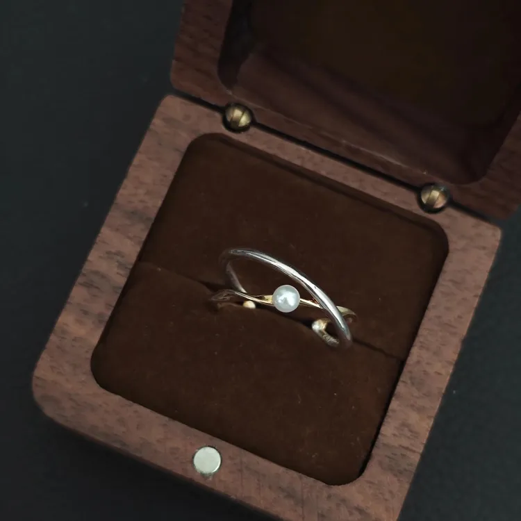 铜合金戒指 银色莫比乌斯环指环韩系时尚秋冬戒指个性小众百搭