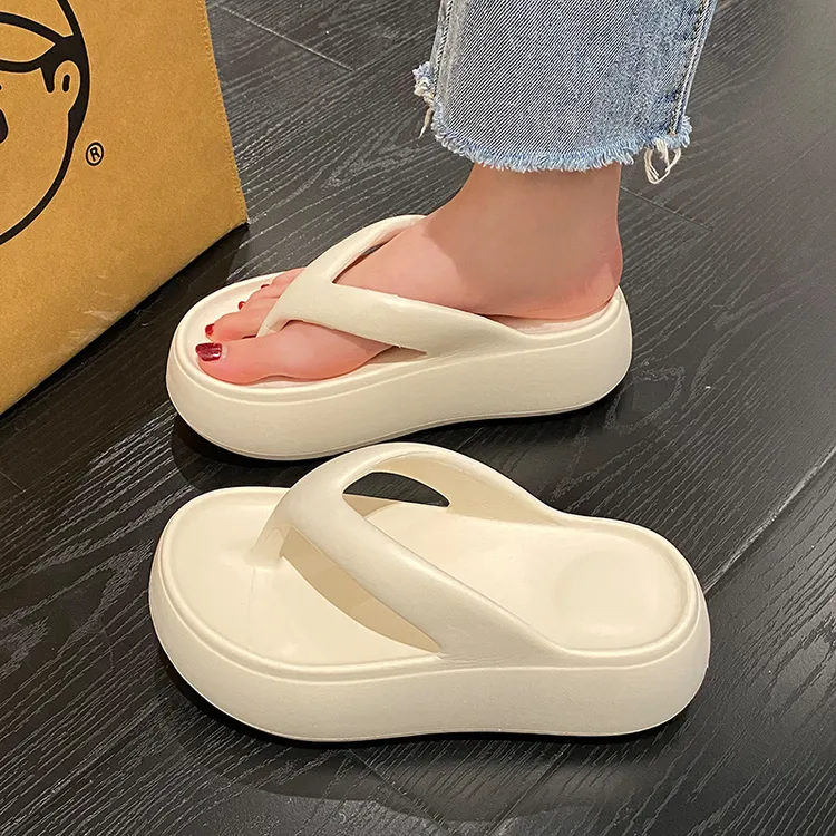 厚底人字拖女夏季网红ins韩版外穿软底增高防滑防臭沙滩凉拖鞋女