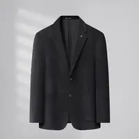 【孙漂亮轻熟风推荐】秋季新款大码男士竖条纹商务休闲纯色西服外套