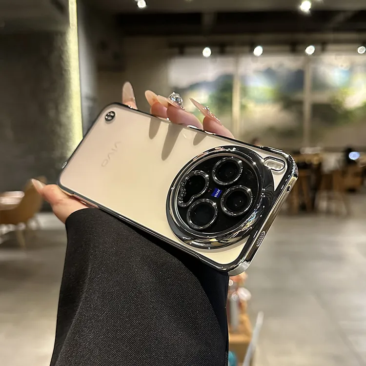 高透无边框适用于vivox300手机壳电镀x200s防摔x100ultra硬300pro