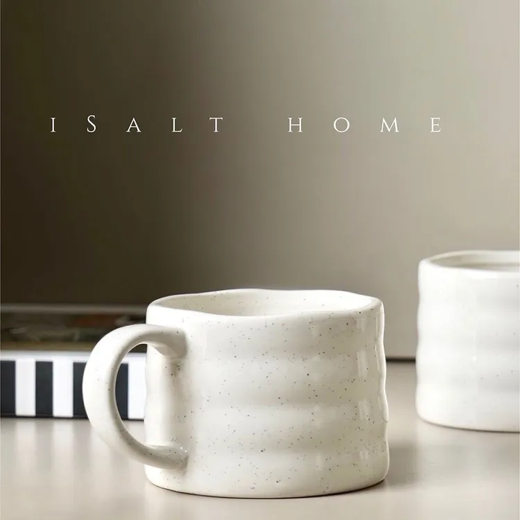 出比利时泼墨螺纹马克杯400ml高温釉下彩微波炉尾单微瑕介意勿拍