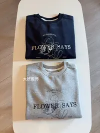 “花语”卫衣。韩系气质！韩版长袖百搭宽松圆领卫衣上衣8817