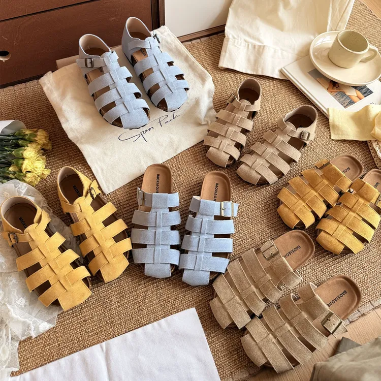 BAO/宝小姐2025新款夏季时尚休闲百搭罗马鞋时尚猪笼凉鞋999-1/2