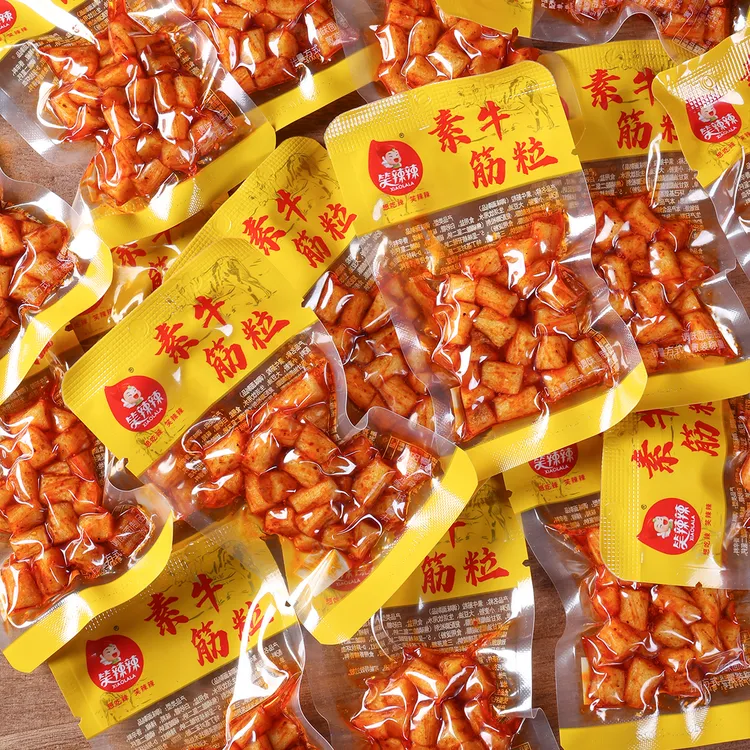 笑辣辣素牛筋粒香辣有嚼劲独立包装追剧聚会好零食