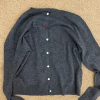 林杠杠秋季新品/绵羊毛短款毛针织衫
