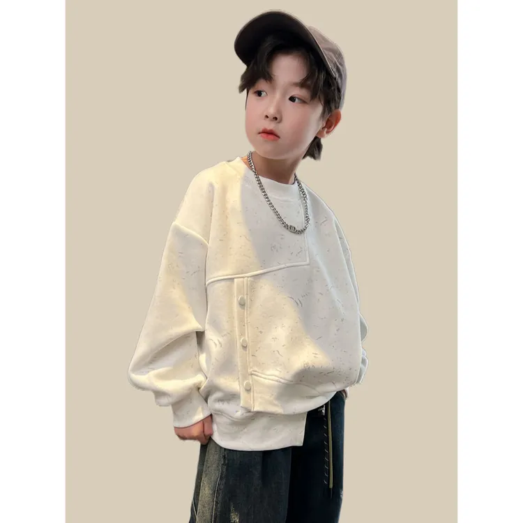 男童潮牌卫衣春秋款2025新款儿童秋装炸街痞帅上衣中大童秋季衣服