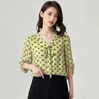 【小铃铛】D001新款2025优雅波点小衫百搭女上衣亲肤透气轻盈衬衫女