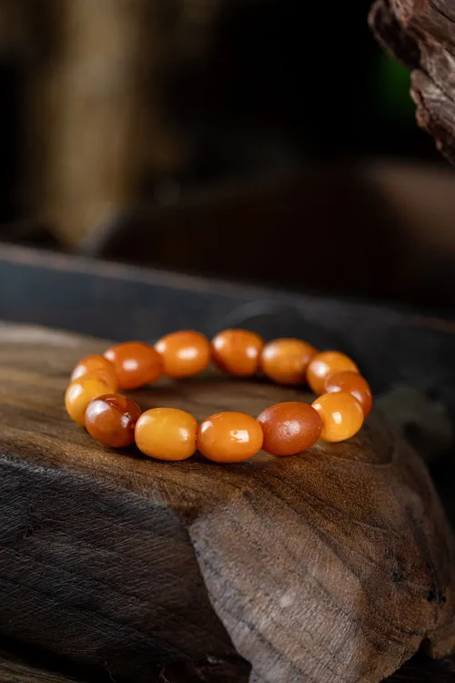 精品天然老蜜蜡手串老蜡枣珠手串 男士女款