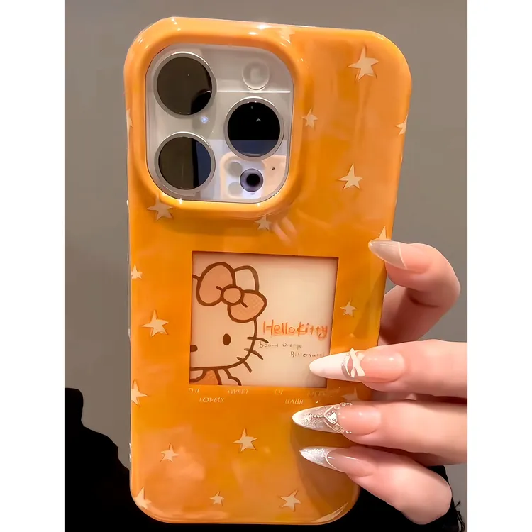 雅天立黄底星星Kitty猫适用苹果16/13/17手机壳华为vivoppo小米15