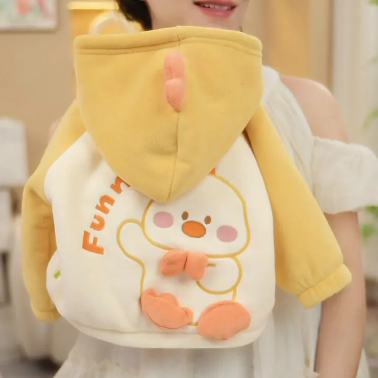 儿童刺绣女宝宝卫衣外套上衣一件过冬加绒外套保暖加厚毛绒卡通