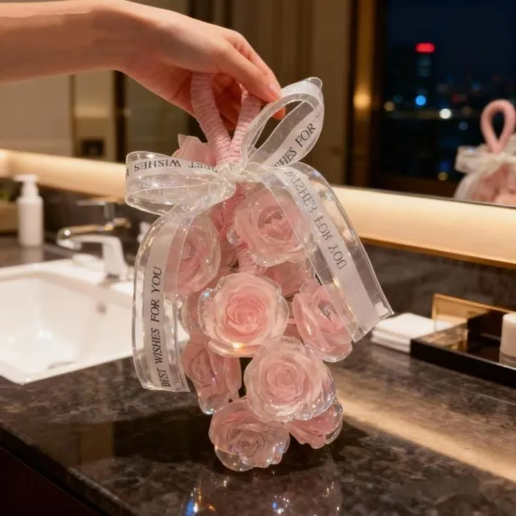 水晶玫瑰花香皂家用纯手工可沐浴洗手可作车载香薰伴手礼挂件MMM