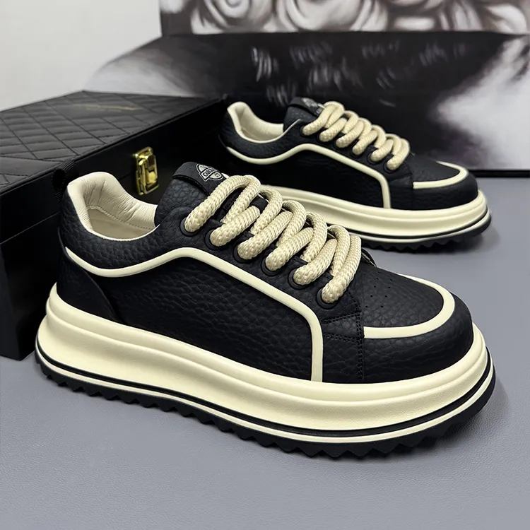 秋季新款加绒休闲鞋46时尚鞋运动男47加大码男鞋48全皮面百搭潮鞋