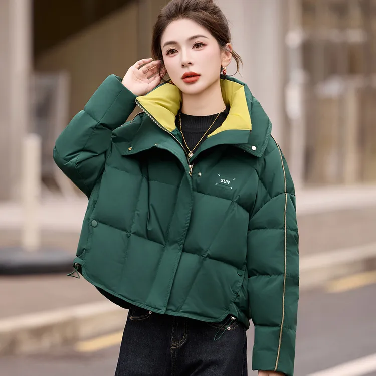 超好看时尚加厚新国标90白鸭绒羽绒服女短款2025冬新款小个子外套