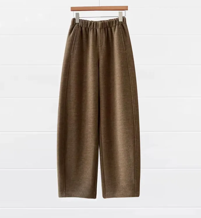 【舒羽绒*羊毛裤】中高腰窄版弯刀羊毛休闲弯刀裤