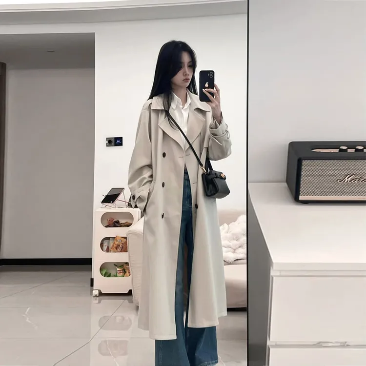 风衣外套女中长款2025春秋季新款韩系爆款高级感英伦风小个子大衣
