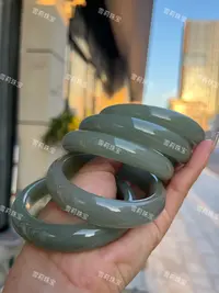 【雪莉珠宝】东陵玉湖水绿钢板料手镯【多样性发货.拍一发其一】
