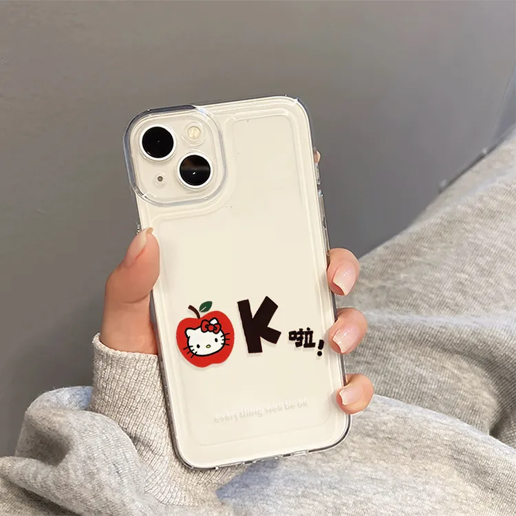 OK凯蒂猫iPhone16手机壳15苹果14软13小米vivo华为适用创意简约潮