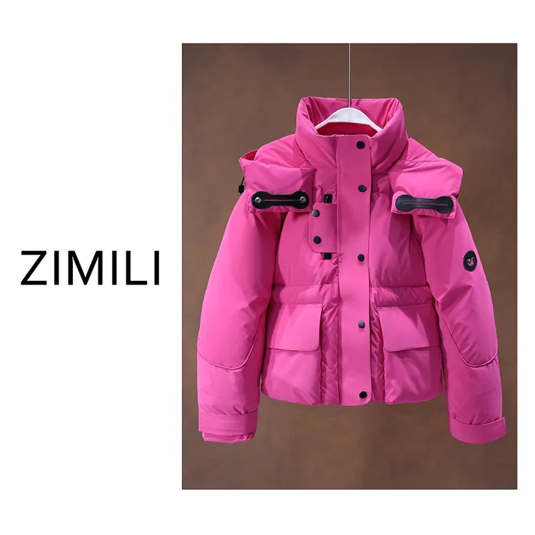 【亮哥欧货女装】2025冬季新品璀璨洋红90绒高蓬松加厚羽绒服26960
