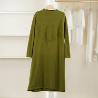 【深圳南油】3090379 秋季时尚简约长袖针织连衣裙品牌女装