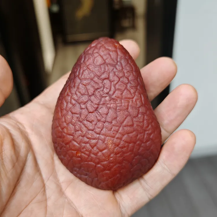 天然蜜蜡原石荔枝皮壳满皮原矿手把件
