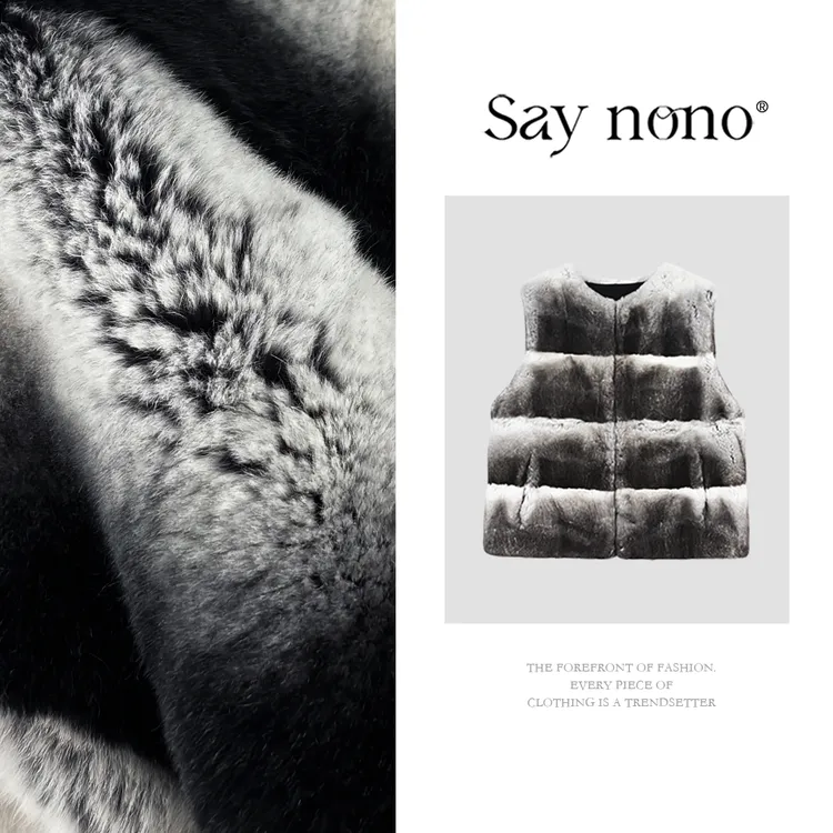 懒猫nono│Saynono 时尚轻奢气质设计感獭兔马甲上衣外套 ZS10102