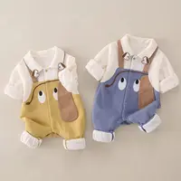 婴儿连体衣薄棉保暖哈衣新生儿爬服宝宝衣服秋冬装