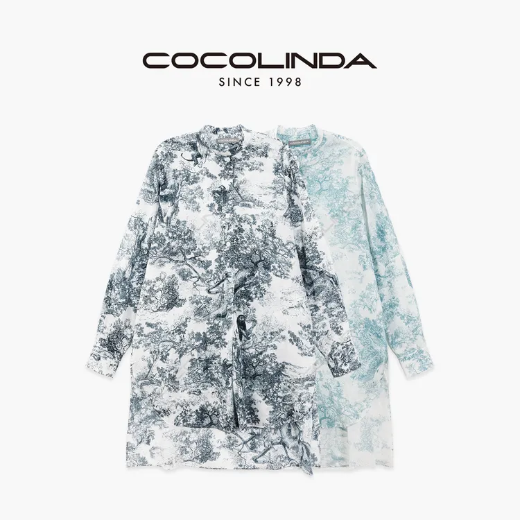 COCOLINDA |'法式度假风‘ 棉府绸工艺亲肤 慵懒度假衬衫K3597