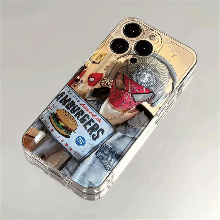 BANCA蜘蛛侠汉堡适用iPhone16/15手机壳苹果14华为vivo小米oppo套