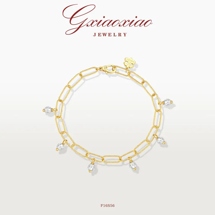 G XIAOXIAO 镀K金 法式轻奢时尚高级感意大利手链 F16S56