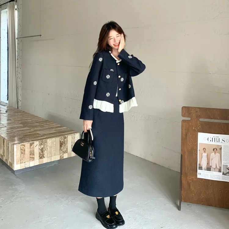 法式名媛小香风套装裙女2025秋冬新款高智感优雅气质千金风两件套