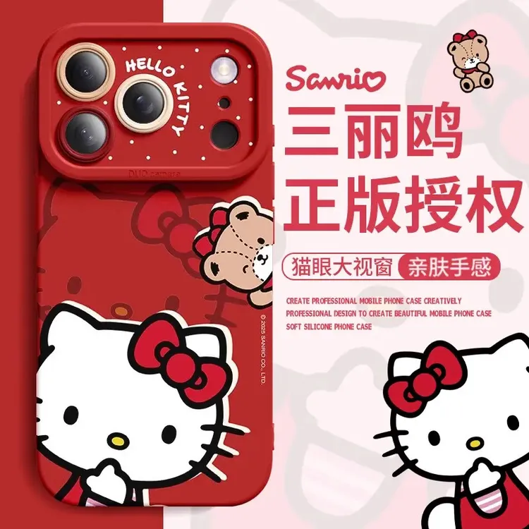 kitty猫三丽鸥适用iPhone16苹果13卡通手机壳17pro个性14全包15潮