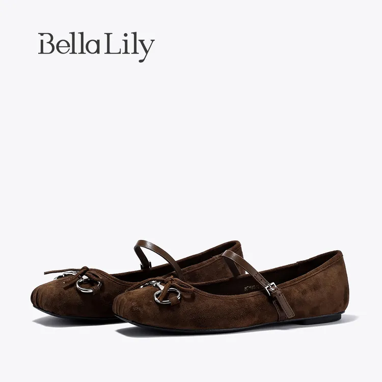 BellaLily2025夏季新款复古个性玛丽珍鞋女气质舒适单鞋平底鞋潮